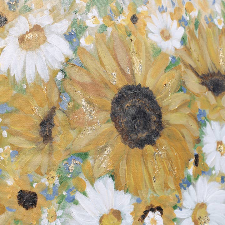 glad you're here co - Wholesale Painting/Drawing - Sunflower and Daisies Abstract Original Painting Acrylic7