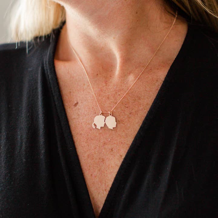 Ready to Ship - Classic Silhouette Charm Necklace - Medium for wholesale by Vana Chupp Studio