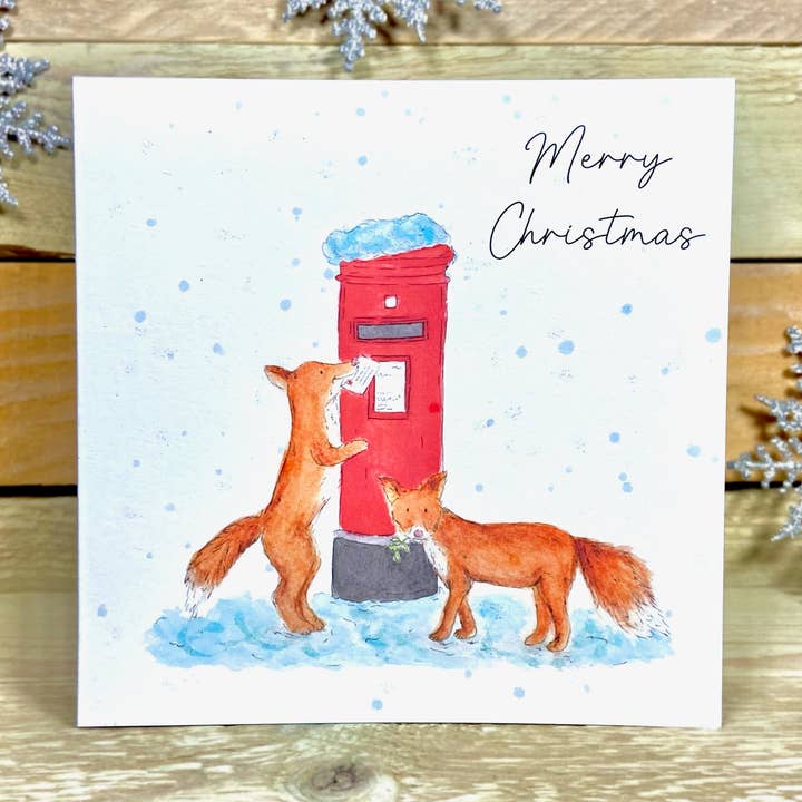 Foxes julekort for engroshandel hos Arty Bee Designs