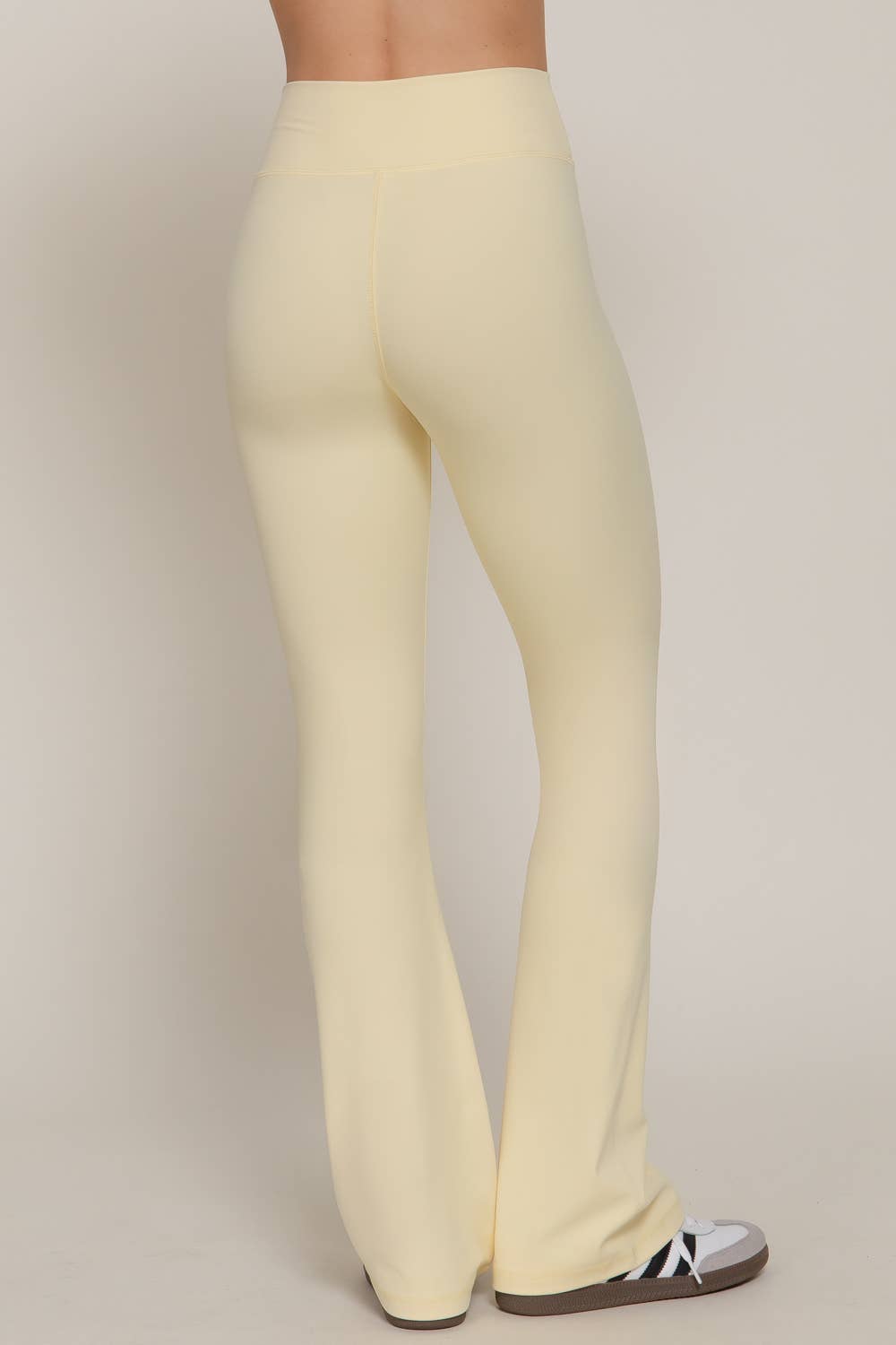 Active Basic | Active USA - Wholesale Athletic Pants - Women's - Waist Band Flare Stretch Workout Long Pants45