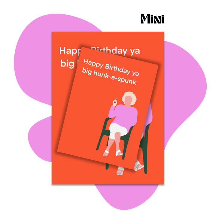 Handsel and Petal - Wholesale Birthday card - Hunk-A-Spunk - Mini1