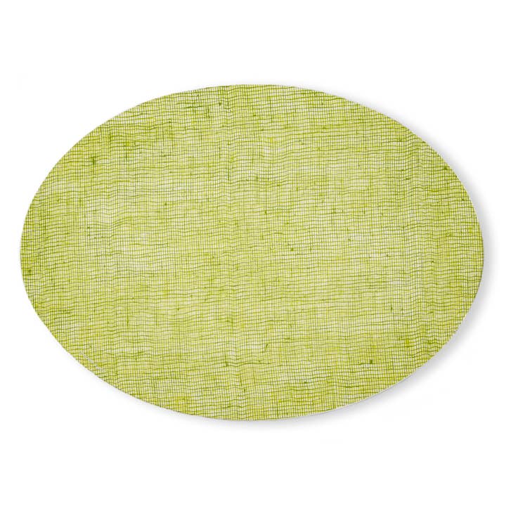 Oval Placemat: Linen - Green Apple for wholesale by modern-twist