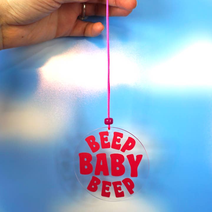 Buba Goods - Vendita all'ingrosso Ciondolo decorativo per auto - Unisex - Ciondolo trasparente per specchietto retrovisore Beep Baby Beep6