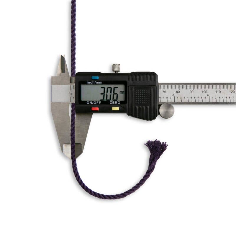 MB Cordas - Wholesale Cord - 3MM 3 Strand Twisted 200m Macrame Cotton Cord DARK PURPLE 3 PLY Macrame Rope4