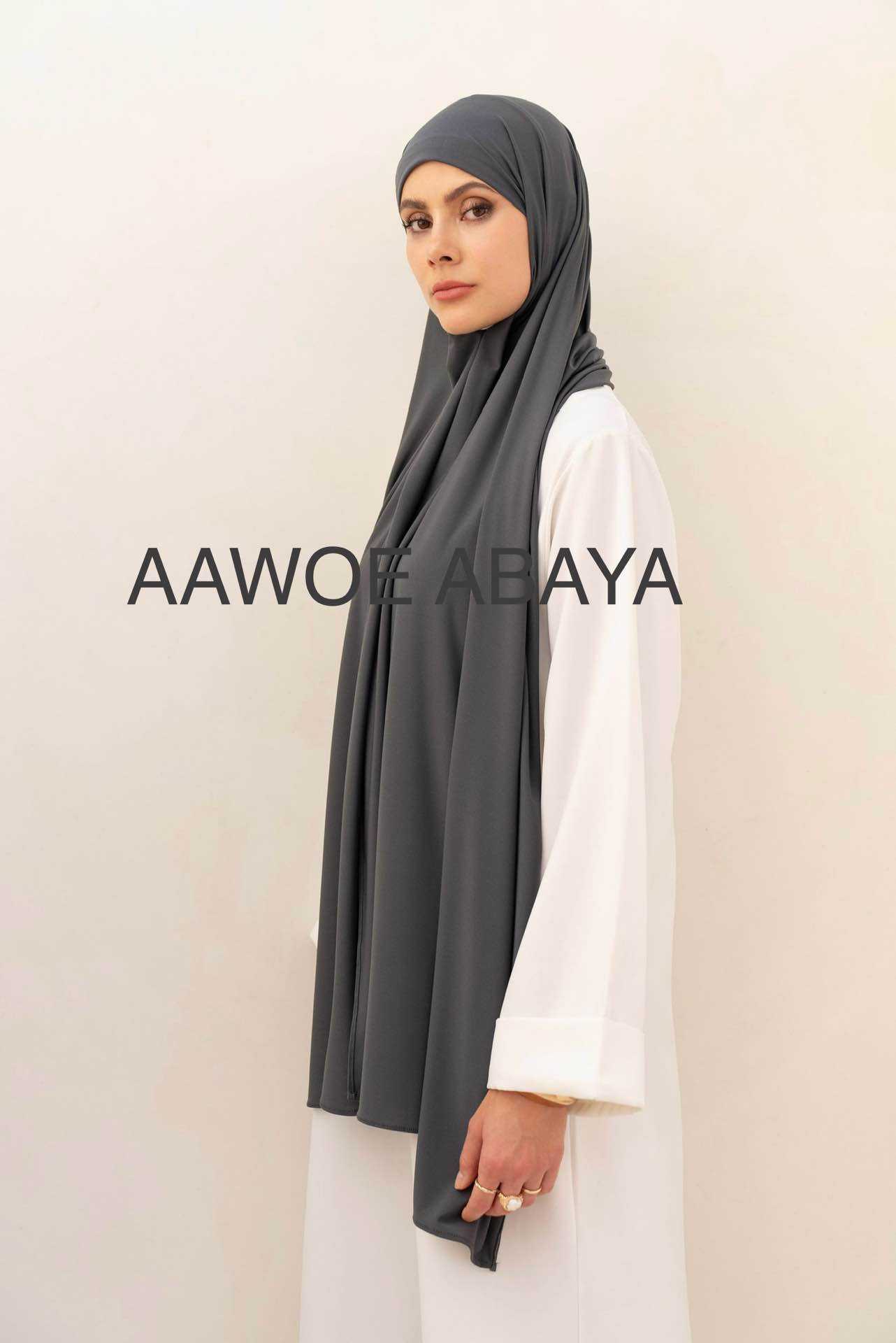 Aawoe Abaya – Großhandel Hidschab – Damen – Jersey Rechteckiger Hijab mit Bindung – 70 x 200 cm – 24842