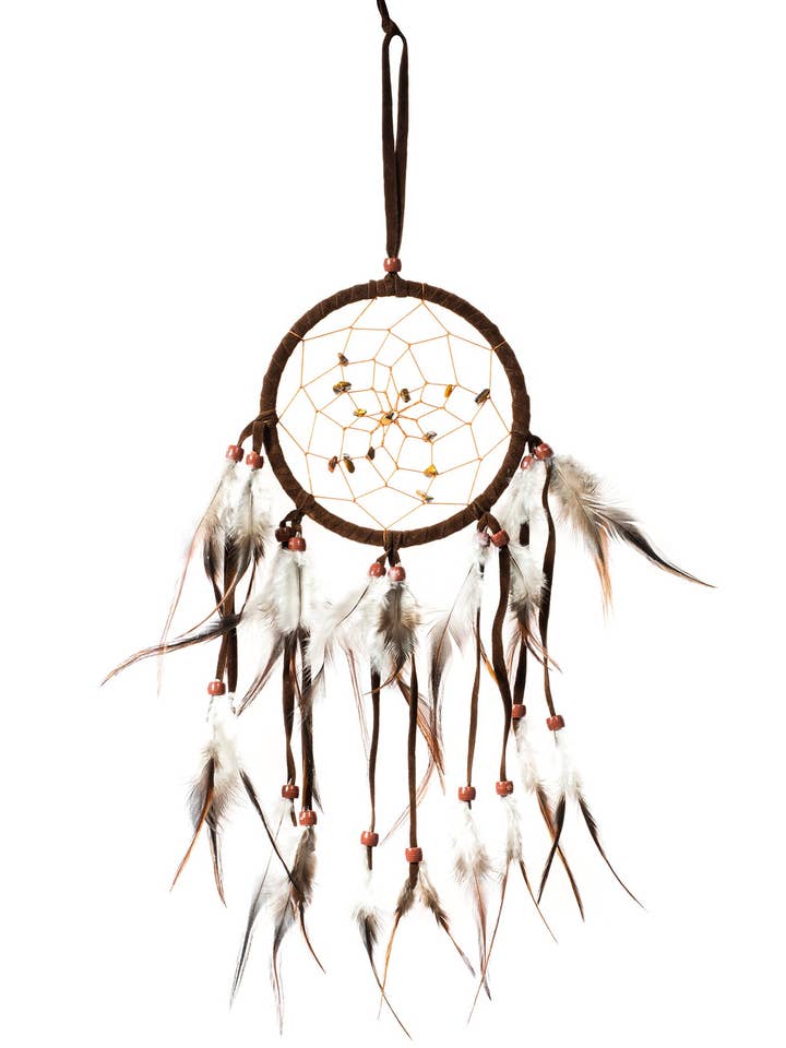 Suede Leather Dreamcatcher with Beads for wholesale by Namaste