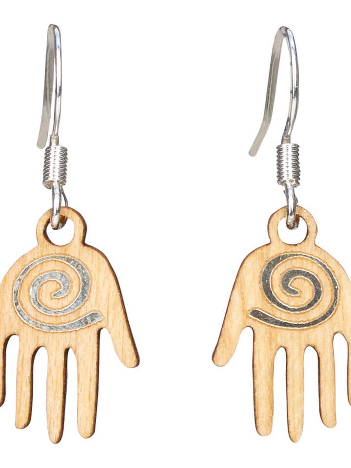 Orecchini a forma di ramoscello con accento in lamina d'argento per la vendita all'ingrosso da parte di Woodcutts Inc.