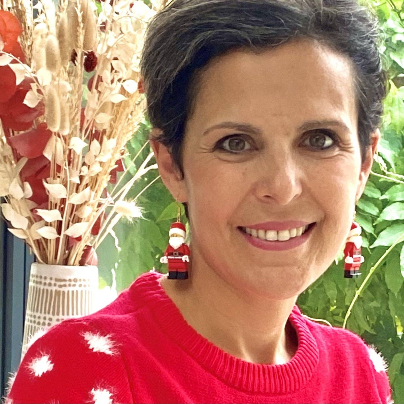 Brique d'Oreille – Brincos de argola por atacado – Brinco de Papai Noel0