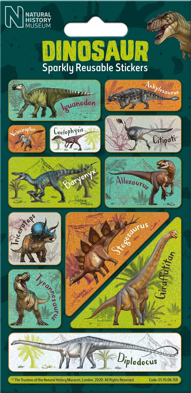 Paper Projects Ltd - Venta al por mayor Pegatinas - Niños y bebés - Paquete de Pegatinas con Subtítulos de Dinosaurios del NHM0