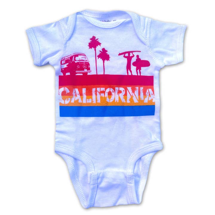 Sol Baby California 4-Color Stripe Bodysuit for wholesale by Sol Baby