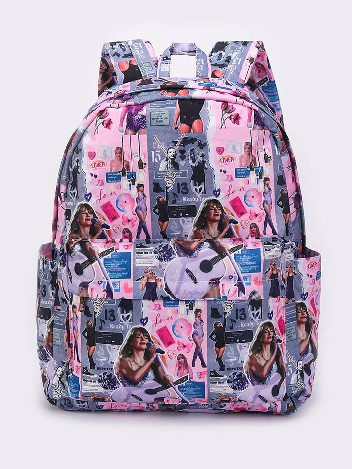 Grey Music Tour Kids Backpack for wholesale by sassy kids palace
