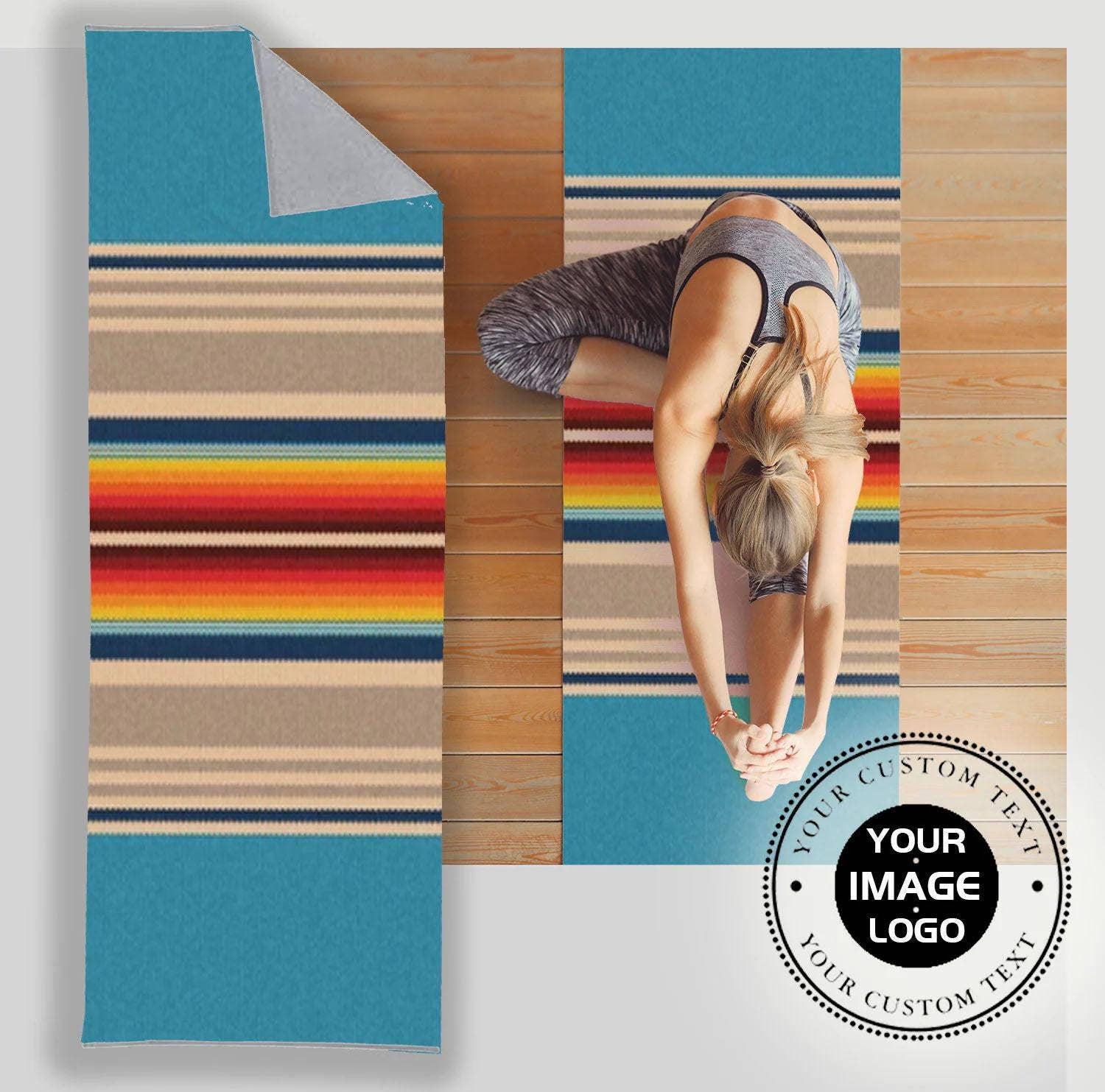 BloomAngel – wholesale Yoga mat – Personalized Sun Design Yoga Mat Towel5