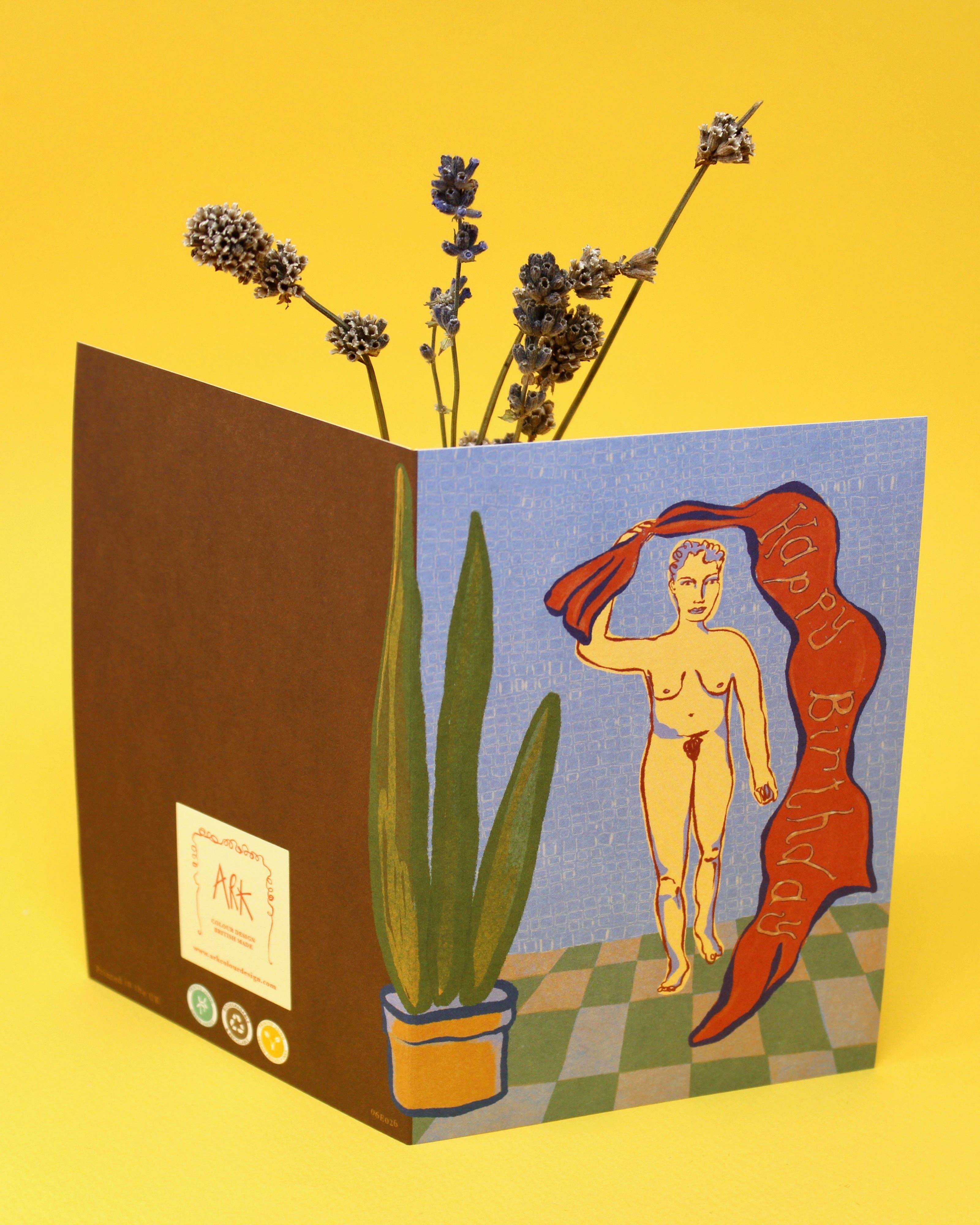 Ark Colour Design - Wholesale Birthday Card - Birthday Banner Lady Greetings Card1