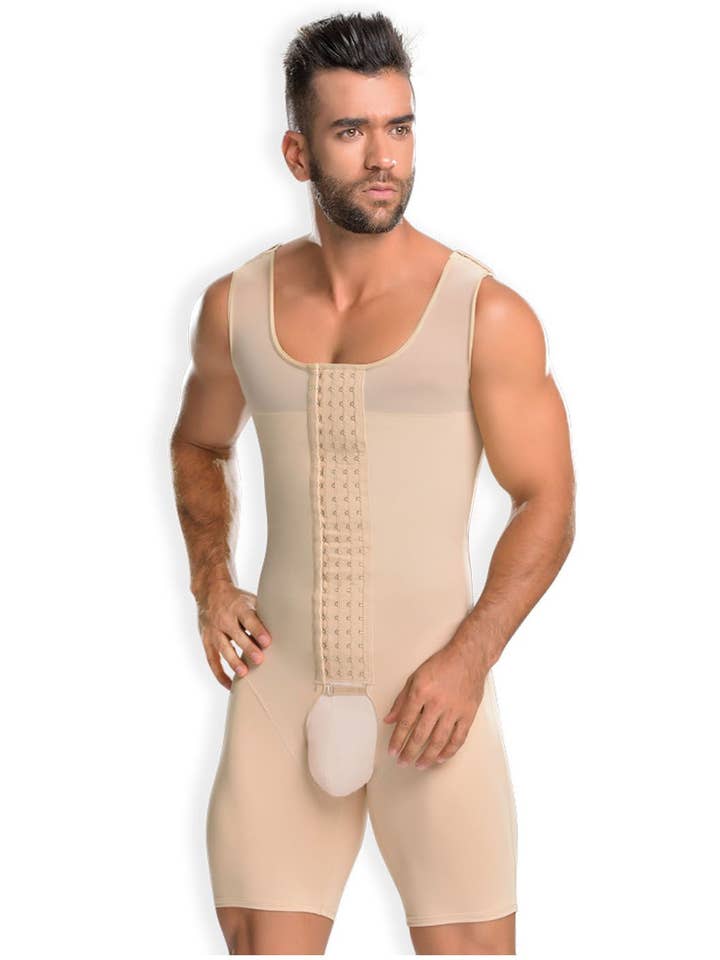 Beige Fajas MYD 0061 Slimming Body Shaper for Men / Powernet for wholesale on Faire