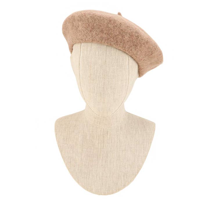 anbfashion - Wholesale Beret - Women's - SOLID WOOL BERET FWBRT217-4