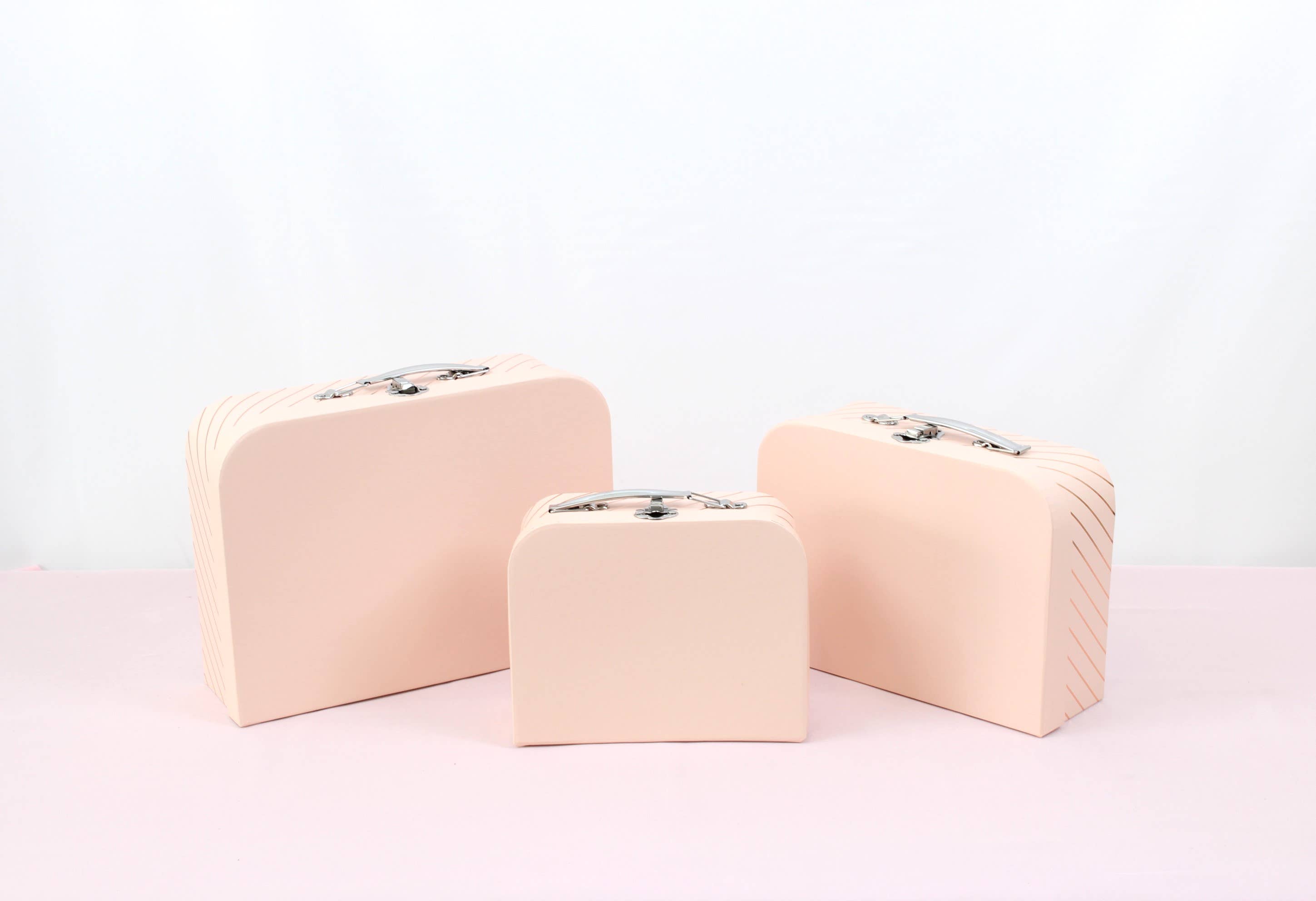 Elegant Design Supply – wholesale Gift box – Gold Stripe Suitcase Flower Gift Box7