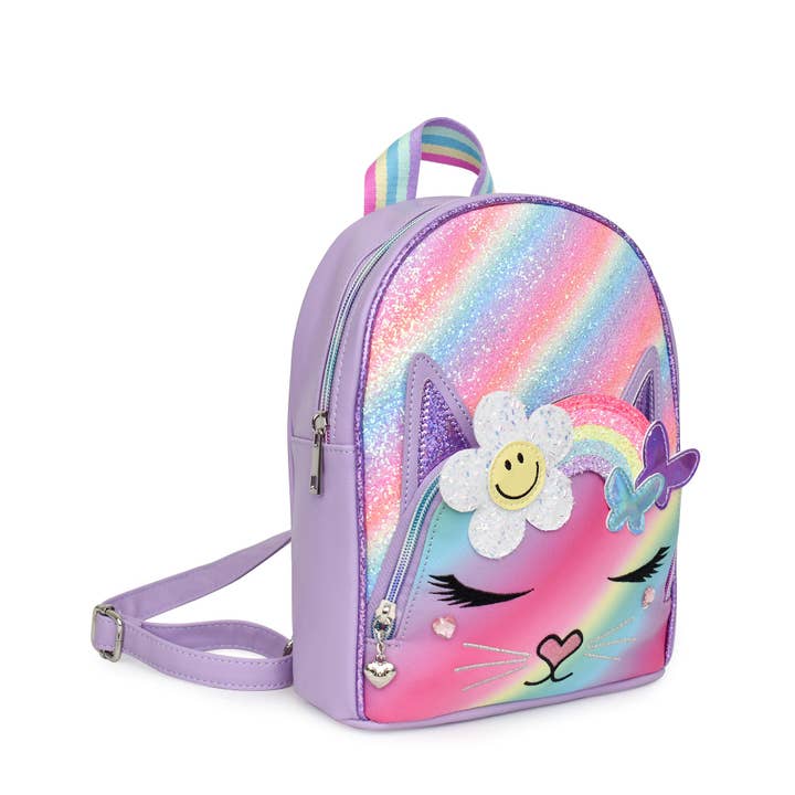 OMG Accessories - Wholesale Backpack - Kids - Miss Bella Kitty Cat Glitter Ombre Daisy Mini Backpack