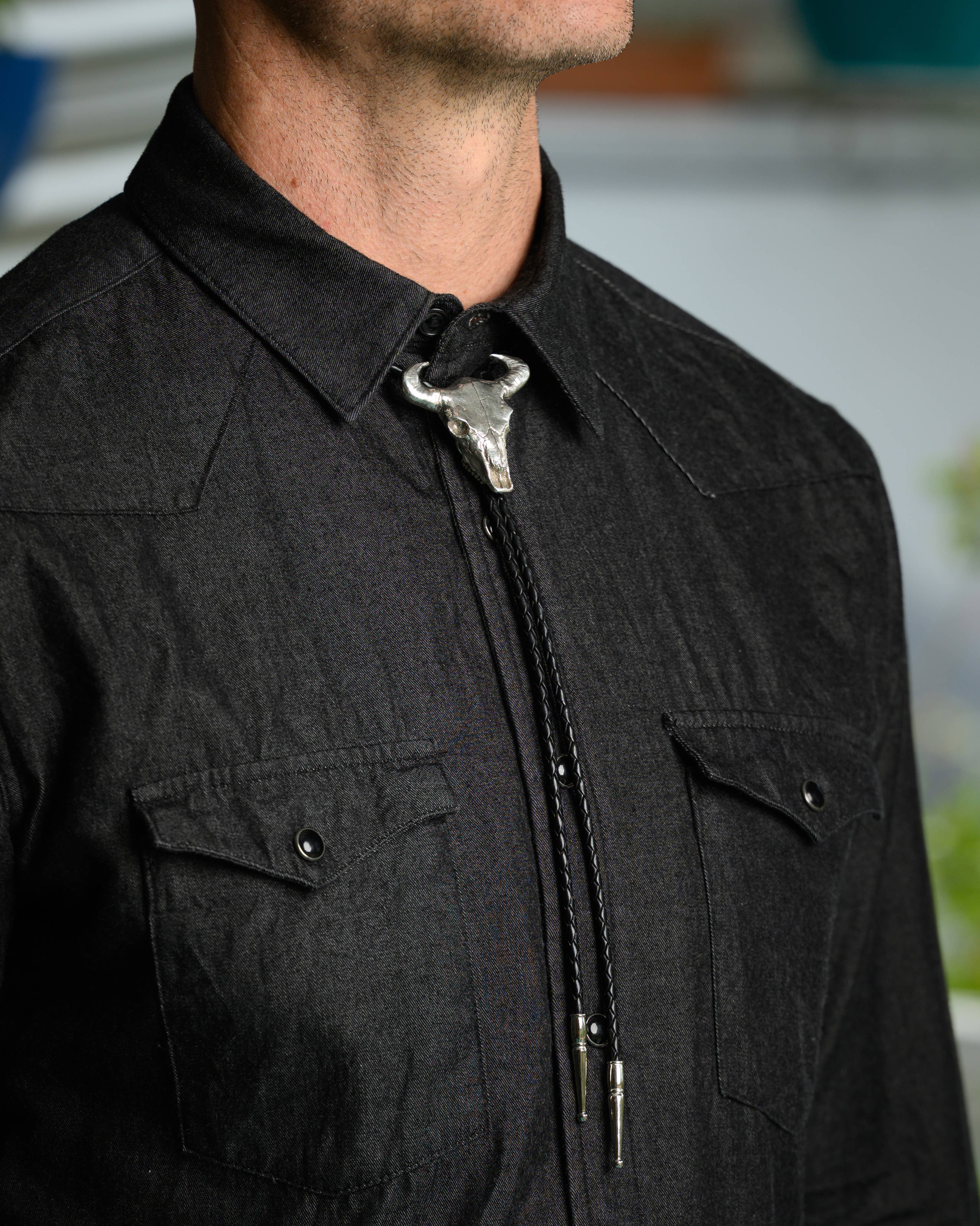 HELIOTROPE - Wholesale Necktie - Men's - Bull Skull Bolo Tie13