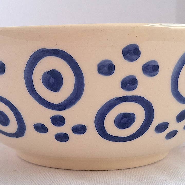 REGARDE Blå keramisk salladsskål 19x8cm för wholesale av Lalla De Moulati