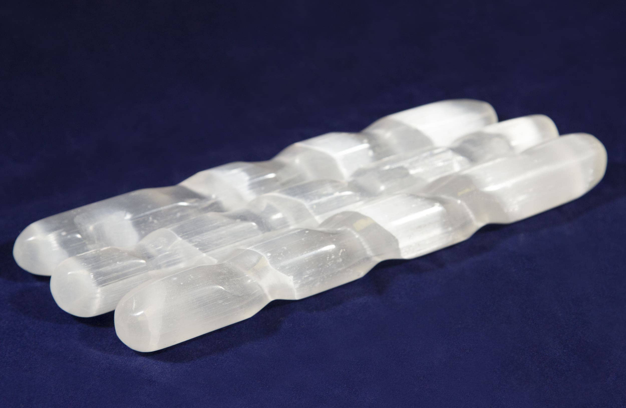 Cold River Mining - Wholesale Spiritual Stone/Crystal - Selenite Tumbled Spiral Wand - 10 Pack2