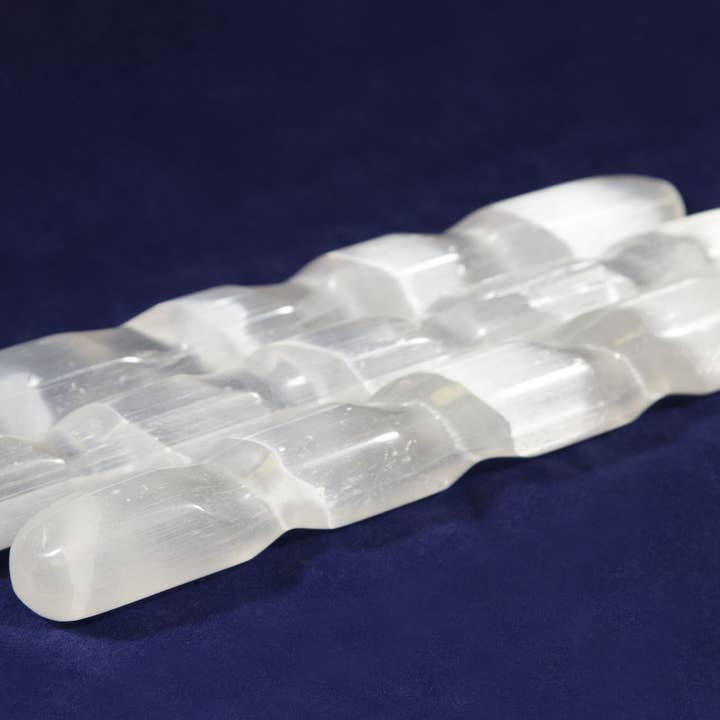 Cold River Mining - Wholesale Spiritual Stone/Crystal - Selenite Tumbled Spiral Wand - 10 Pack2