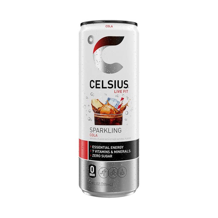 Paquete de 12 latas de 12 oz de bebida energética Celsius Original Sparkling Cola para venta al por mayor de EcoQuality