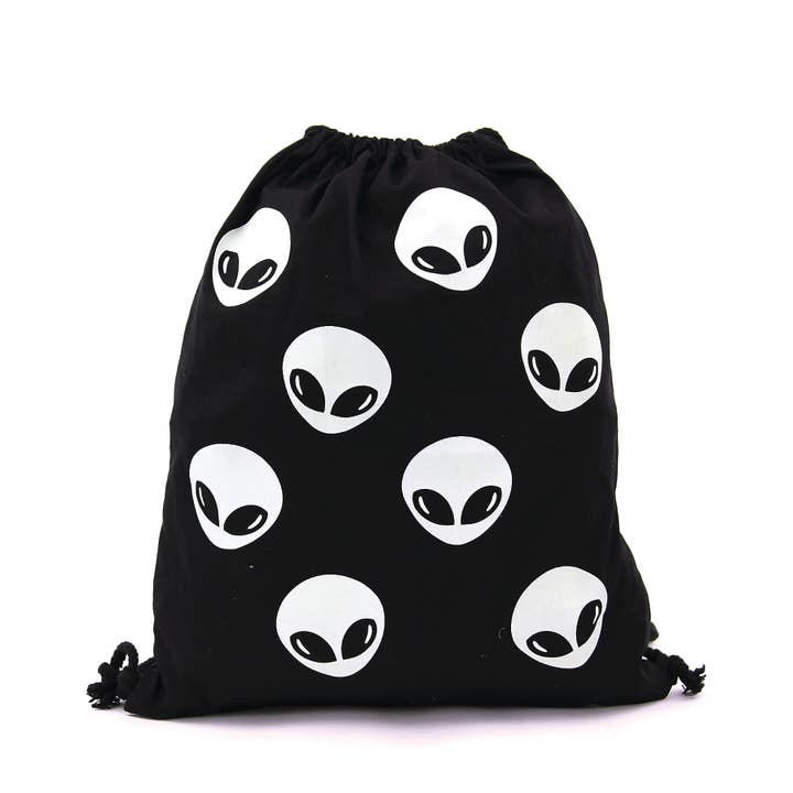 COMECO INC - Wholesale Drawstring bag – Unisex - Glow in the Dark Alien Drawstring Backpack1