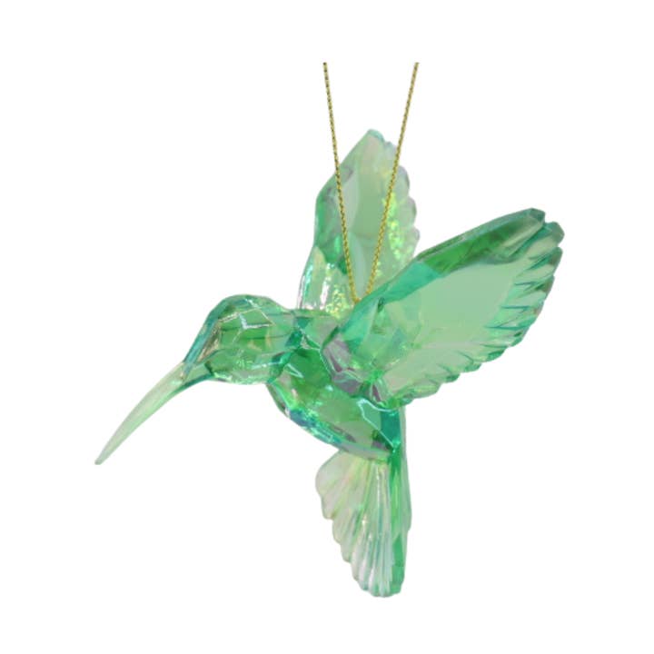 Ornement Colibri - Acrylique - Vert - 9,5x7x9 cm pour la vente par Housevitamin bv