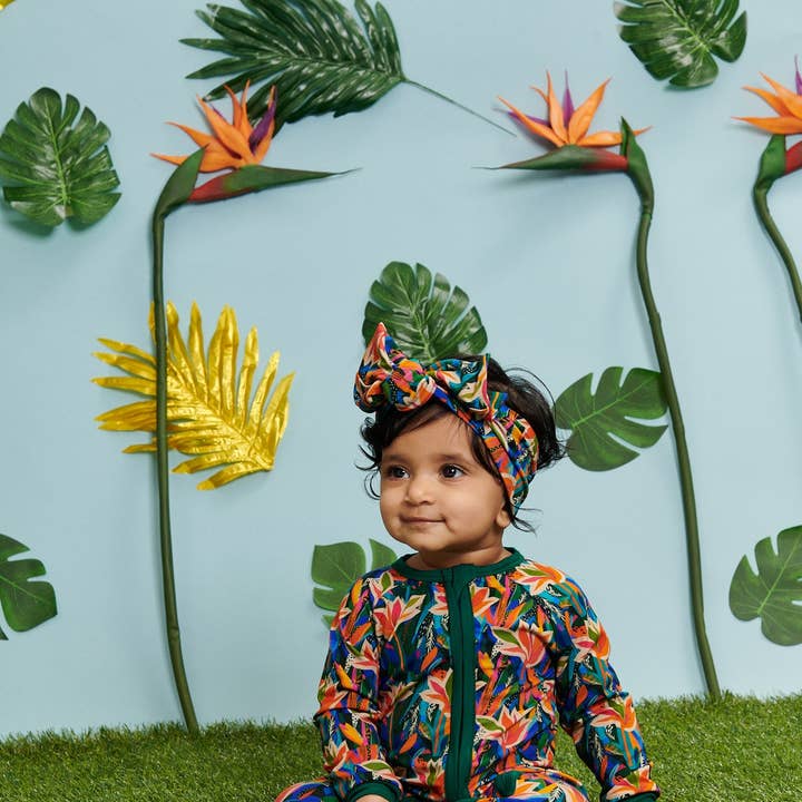 Elebaby - Wholesale Sleepsuit - Baby - Paradise Plumage Convertible Zipper Pajama1