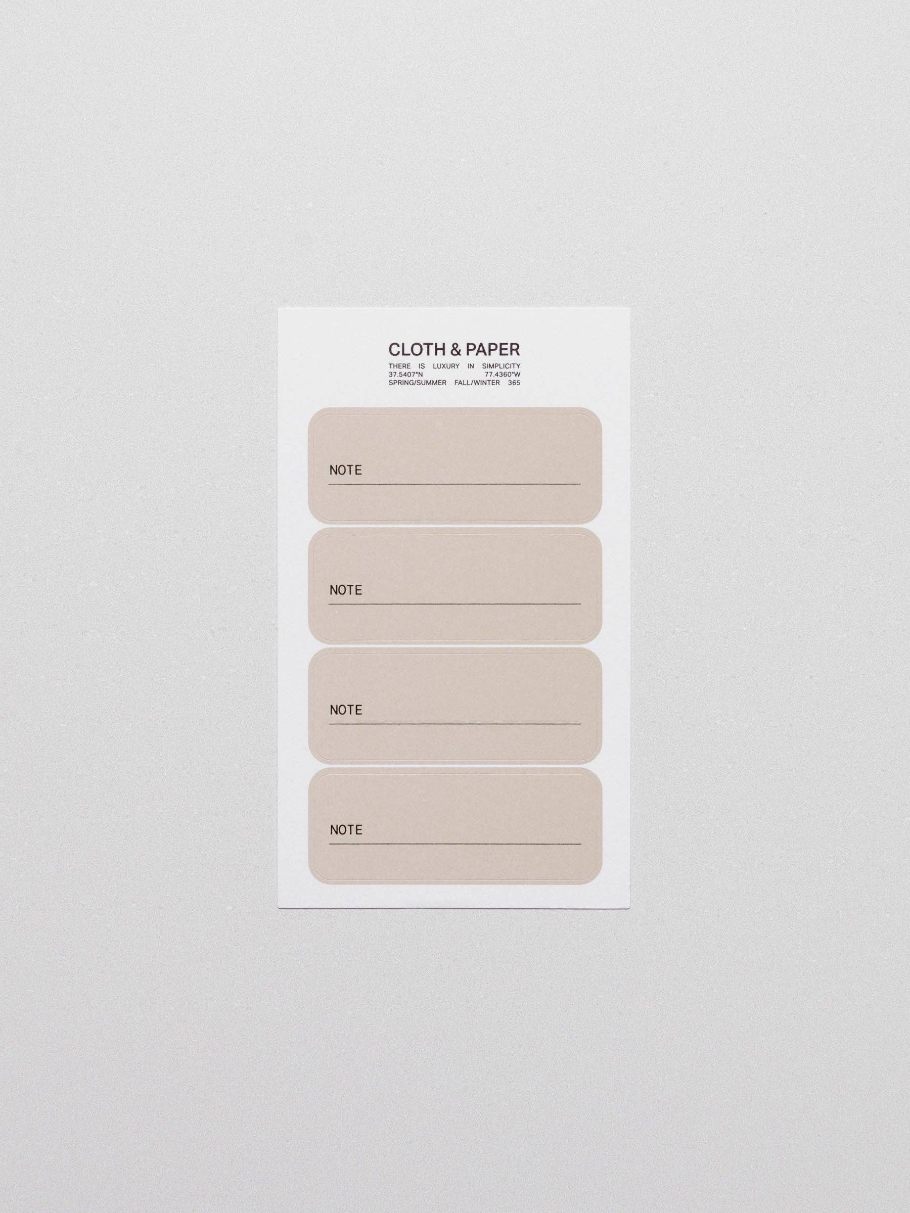Cloth & Paper - Vente Autocollant - Étiquettes d'agenda | Note3