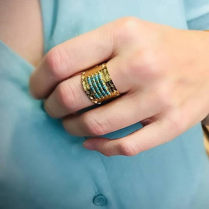 Icate XL groene ring voor wholesale door C'cedille