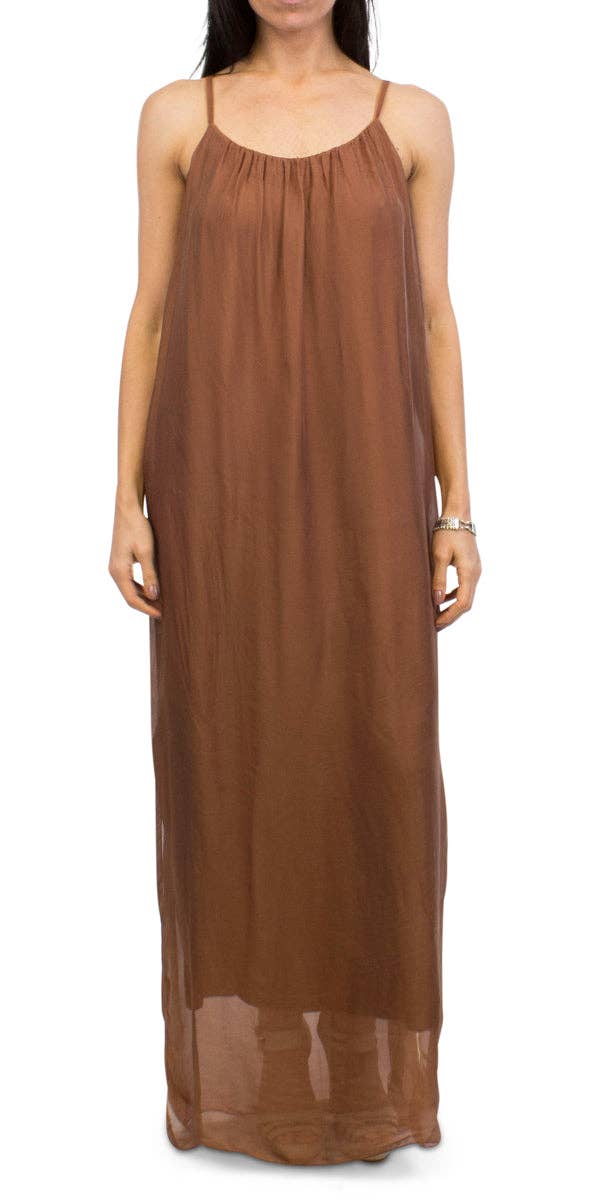 Gigi Moda - Wholesale Dress - Women's - Silk Spaghetti Maxi Dress28