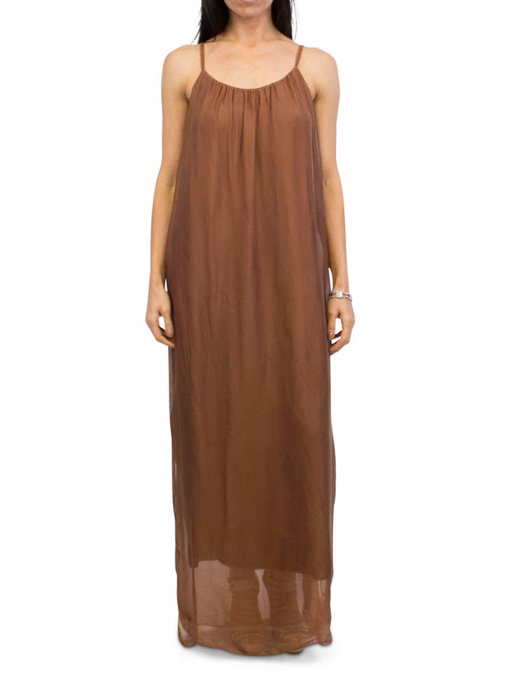 Gigi Moda - Wholesale Dress - Women's - Silk Spaghetti Maxi Dress28