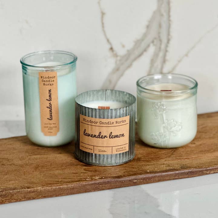 Lavender Lemon - Pure Soy Wax Wood Wick Candles for wholesale by Windsor Candle Works