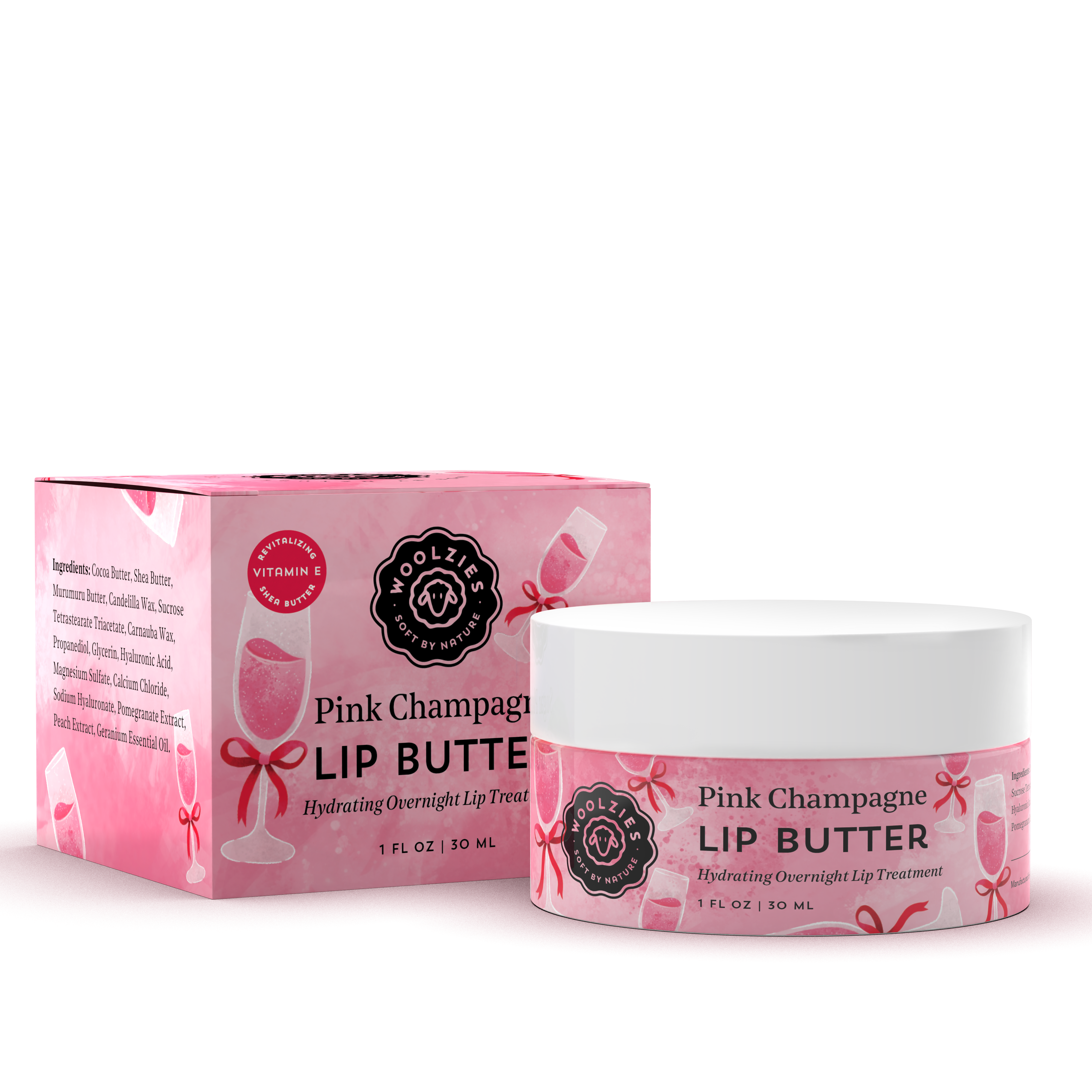 Woolzies – Máscara/tratamento labial por atacado – Máscara Labial Champagne Rosa 1oz.1