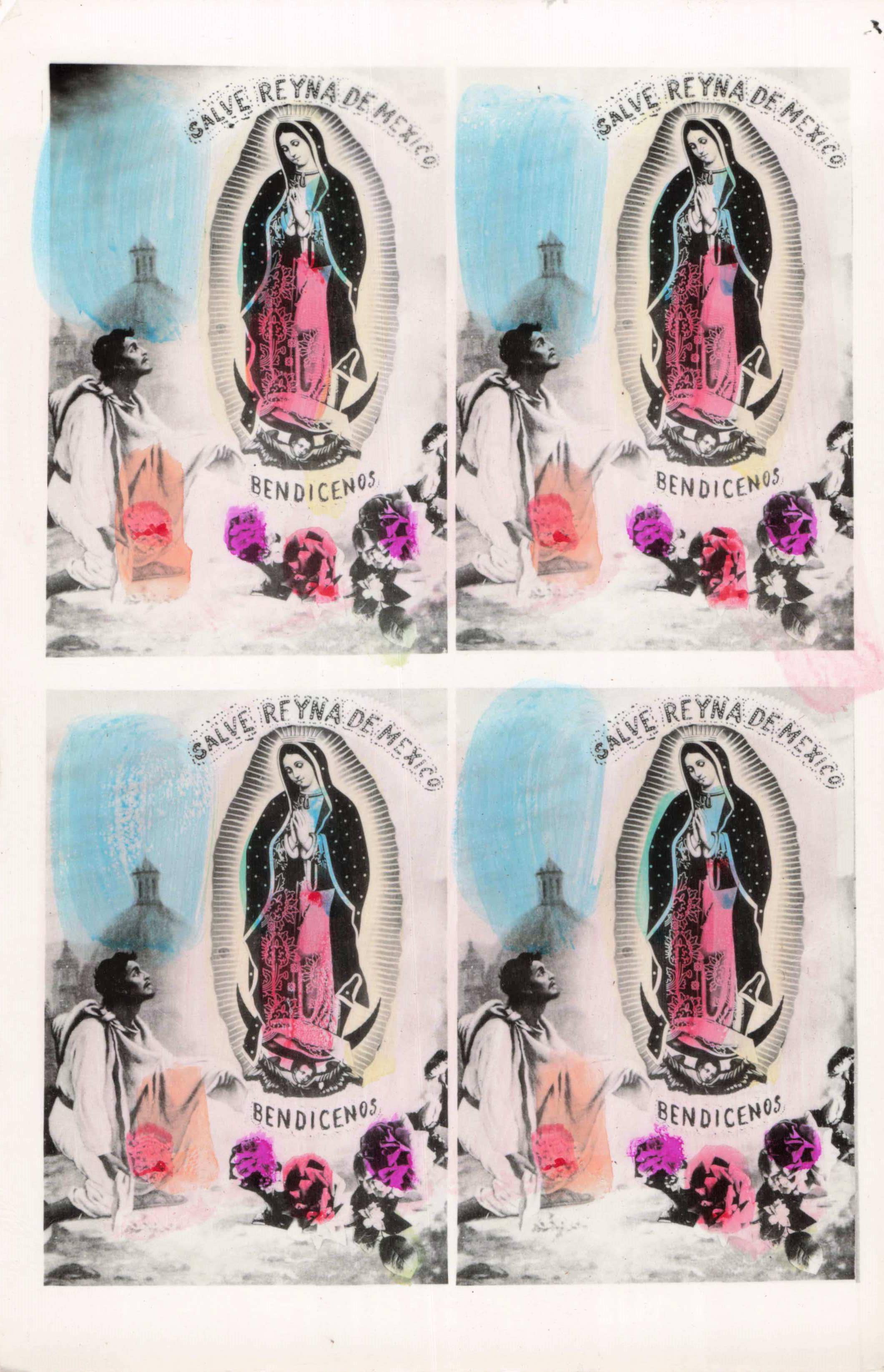 Tesoros Trading Company - Wholesale Religious Card -  Religious Hand-Tinted Card, Mx.- Virgen de Guadalupe, PSC43