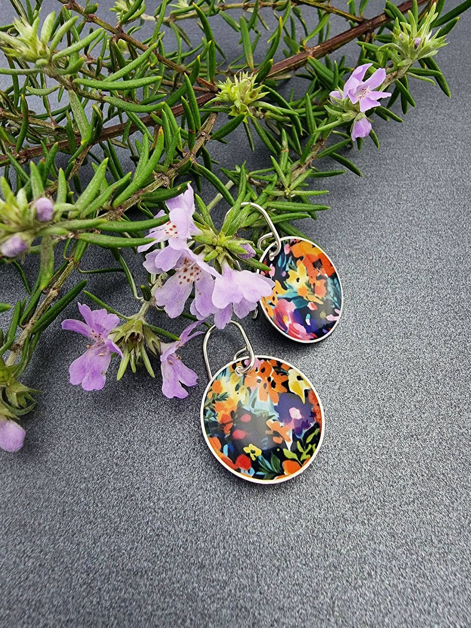 erin.k creative studio - Wholesale Dangle earrings - FLORETTE - Bouquet domed earrings5