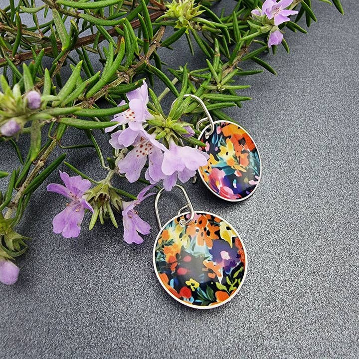 erin.k creative studio - Wholesale Dangle earrings - FLORETTE - Bouquet domed earrings5