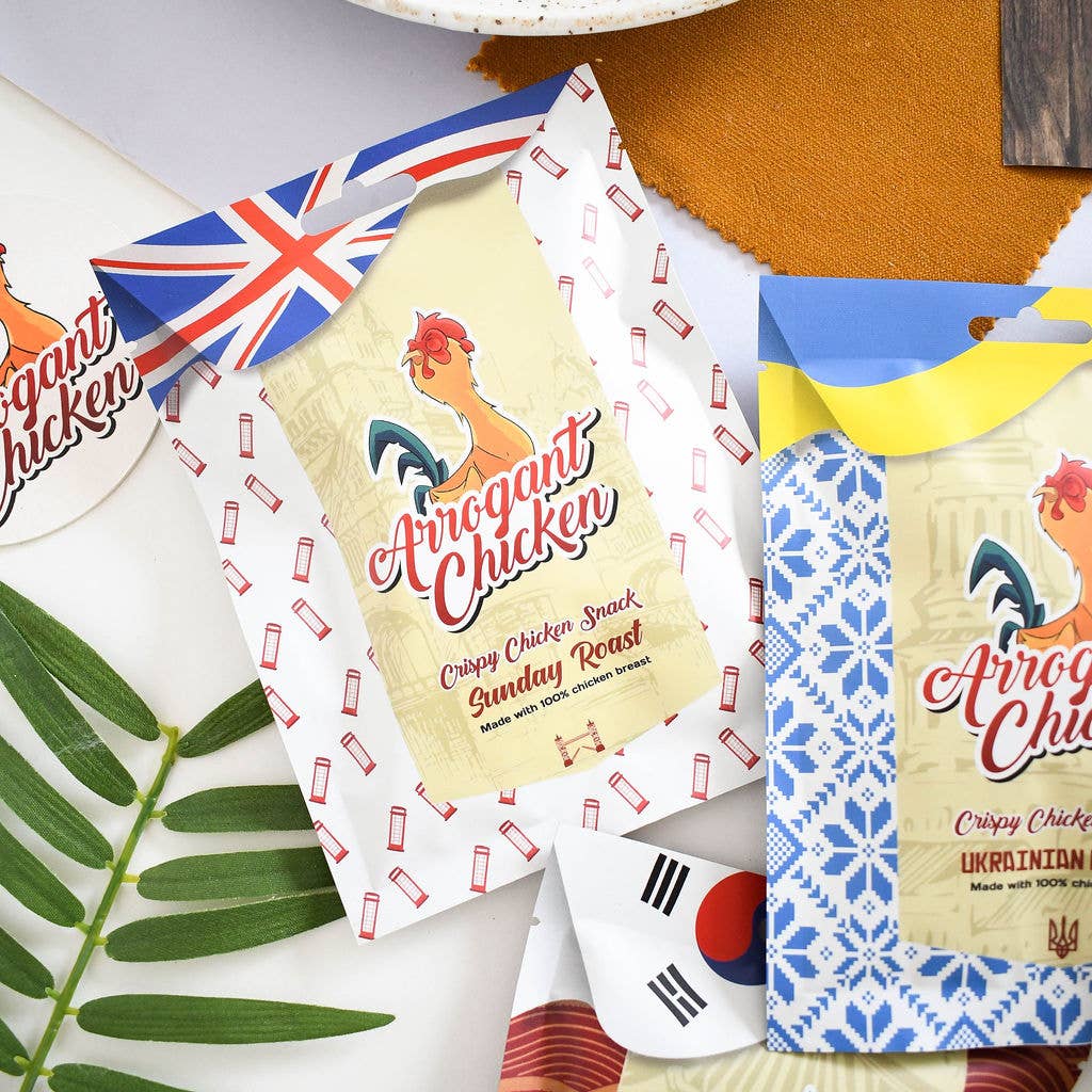 Arrogant Chicken – wholesale Jerky – Crispy Chicken Slices - Mixed Flavours5