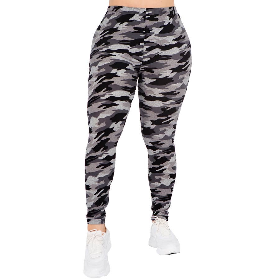 ITZON - Wholesale Athletic/Lounge Leggings - Women's - PL149PL Camo Legging - Plus0