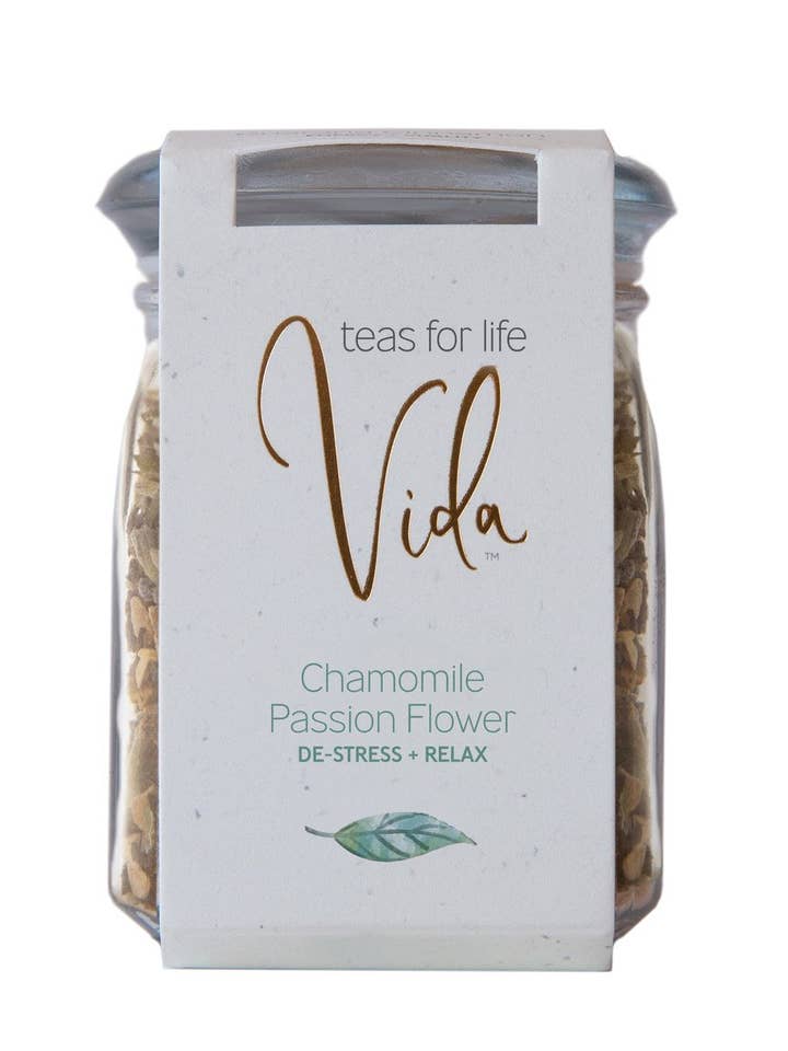 Chamomile Passion Flower Tea | de-stress + relax for wholesale by Vida Teas For Life