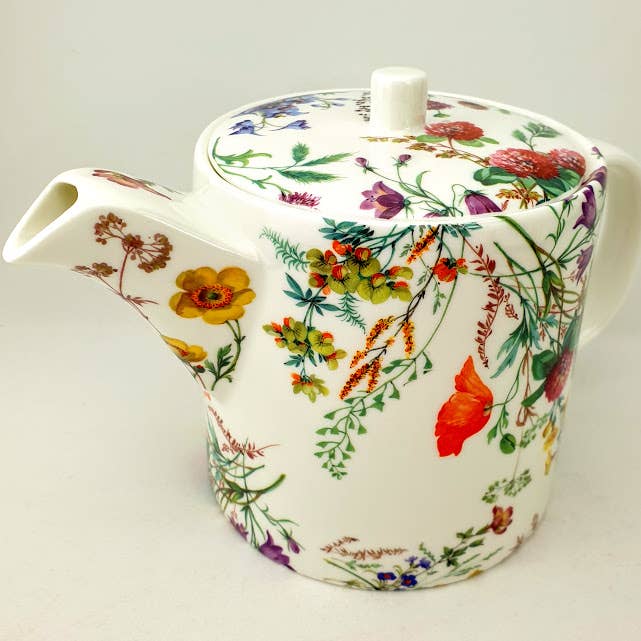 Field Flowers Six Cup Tea Pot for wholesale by Rob Turner THE ART OF TABLEWARE