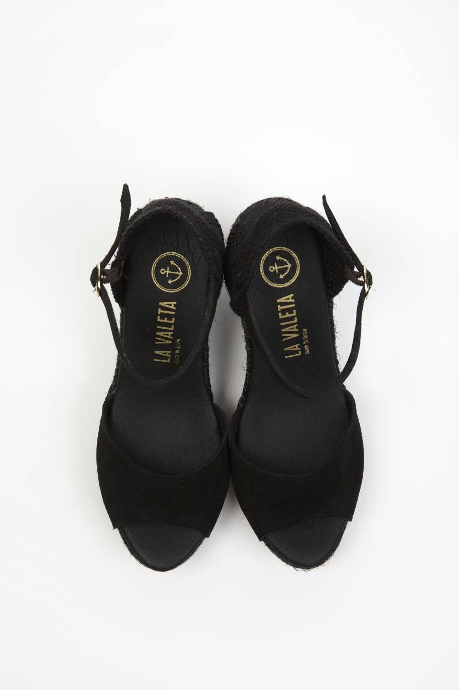 La Valeta Espadrilles-Ibera Factory Shoes slu - Wholesale Lifestyle Sneakers - Women's - Charlene Peep Toe Black | High Black Wedges8