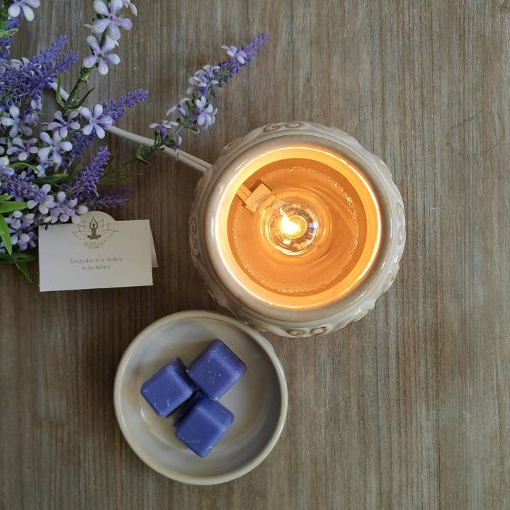 Hosley - Wholesale Wax Warmer - 5IN CERAMIC ELECTRIC WARMER-CREAM