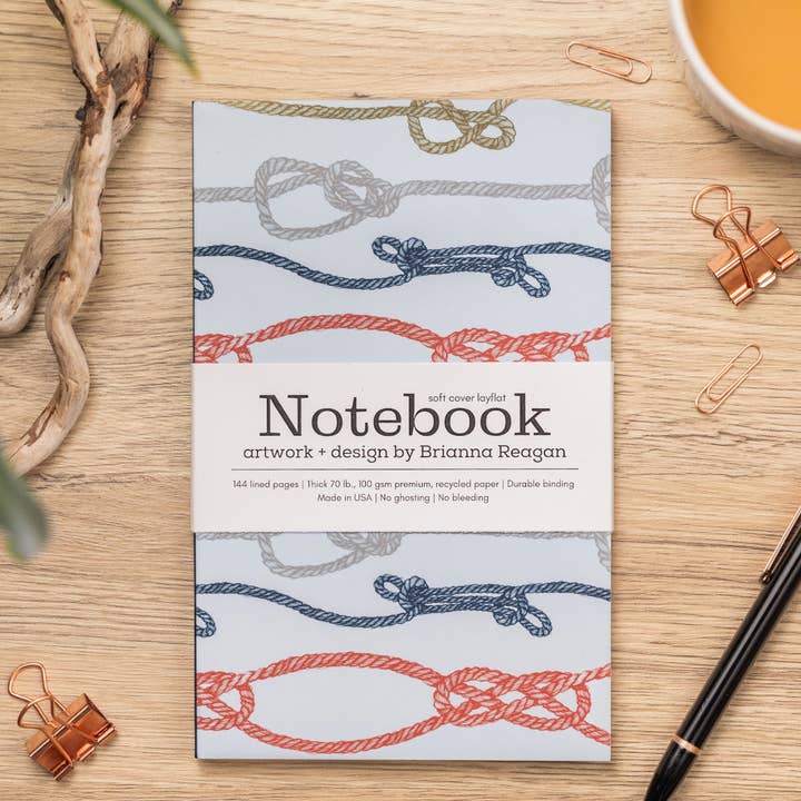 Nautische Touwen / Notitieboek + Schetsboek voor wholesale door Brianna Reagan Creates