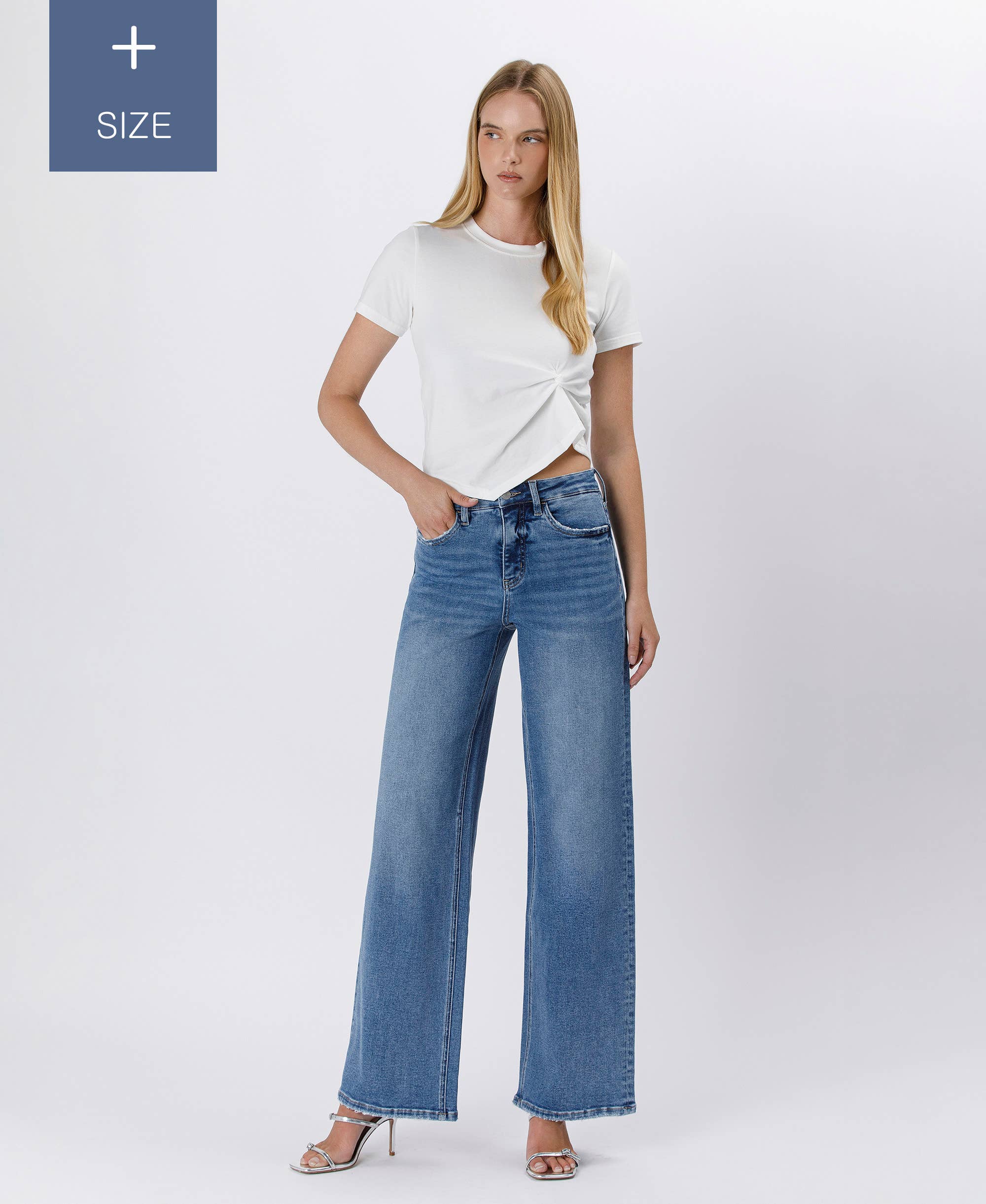 SUPREME PLUS SIZE TUMMY CONTROL SUPER HIGH RISE BAGGY WIDE LV1574-P for wholesale on Faire6