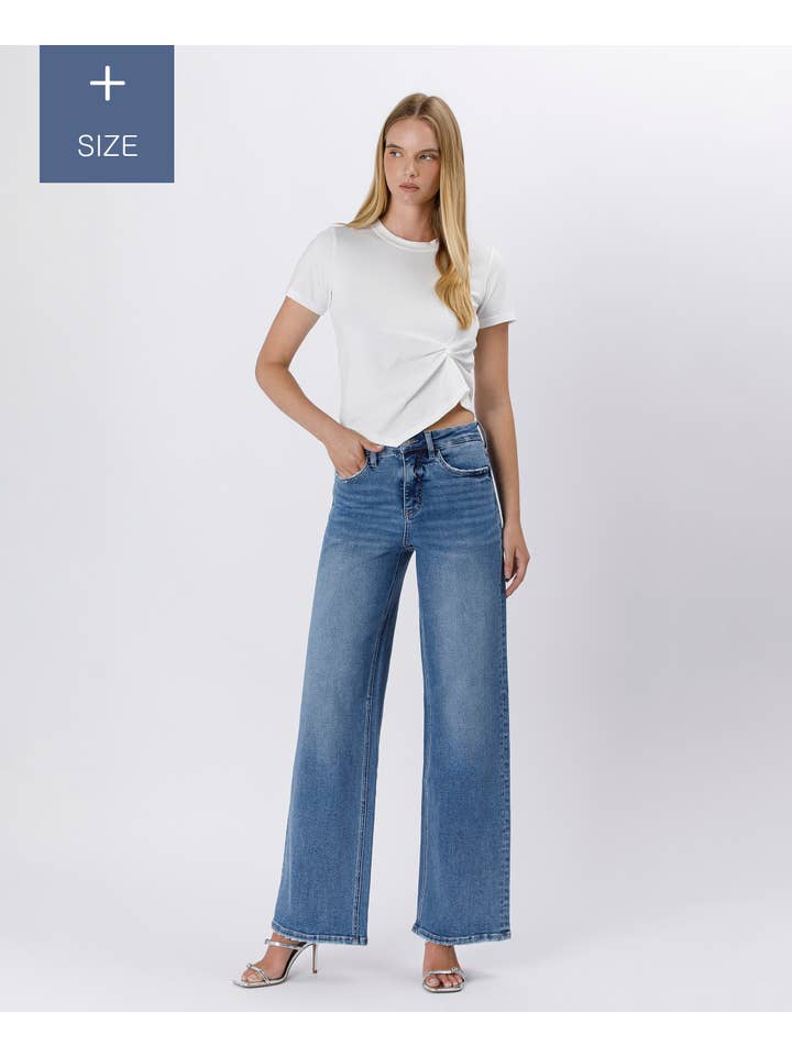 SUPREME PLUS SIZE TUMMY CONTROL SUPER HIGH RISE BAGGY WIDE LV1574-P for wholesale on Faire6