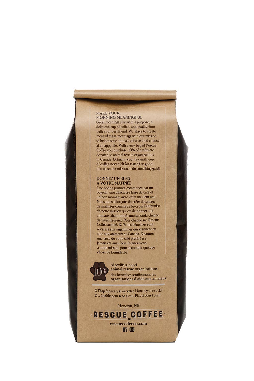 Rescue Coffee Co. – wholesale Kaffebönor – Bark & Bite | Mycket mörkrost | 454 g påse | Ekologiskt kaffe1