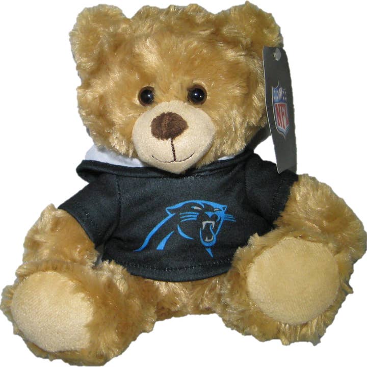 NFL Carolina Panthers 9" Rally Man Hoodie Bear for wholesale by Gulf Coast Sales