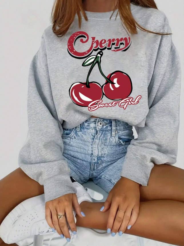 Rosa Clothing - Wholesale Sweatshirt - Women's - God is Good All The Time print crew sweatshirt1